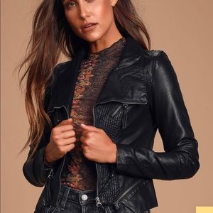 Lulu’s Up on a Tuesday Black Vegan Leather Jacket